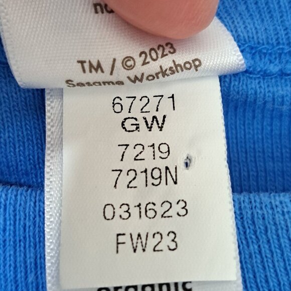 Hanna Anderson Sesame Street 3T Blue Cookie Monster Pajama Top NO BOTTOMS! - Picture 6 of 6